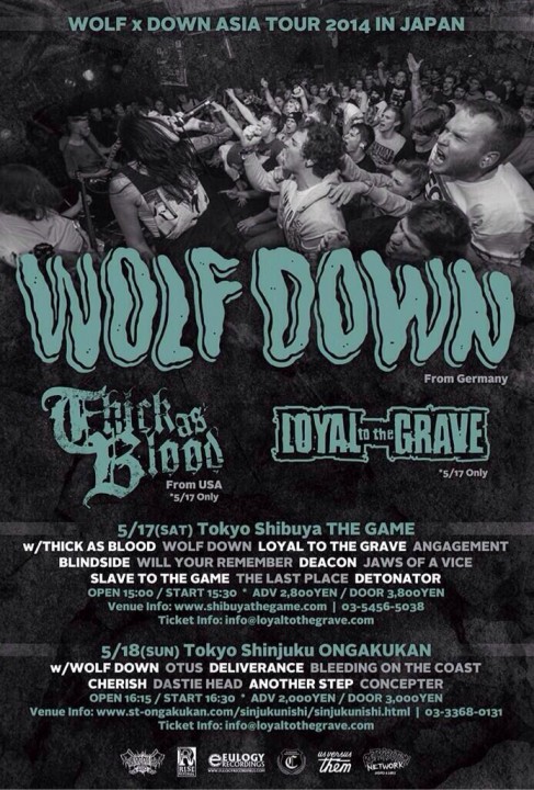 wolf down japan tour 2014