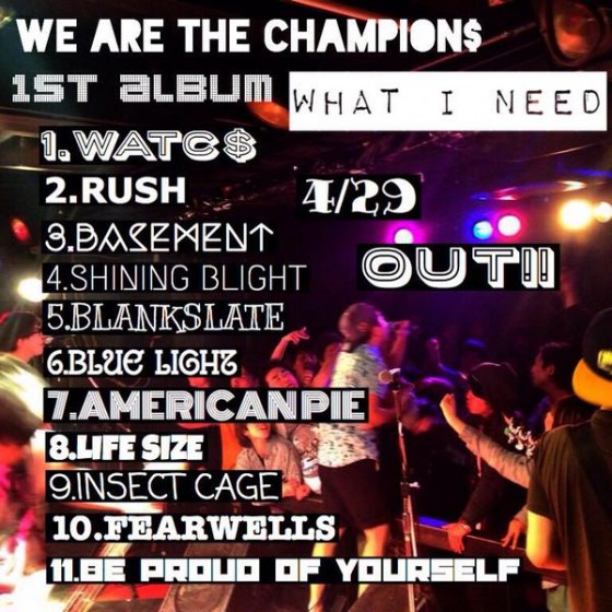 we are the champion$ what i need