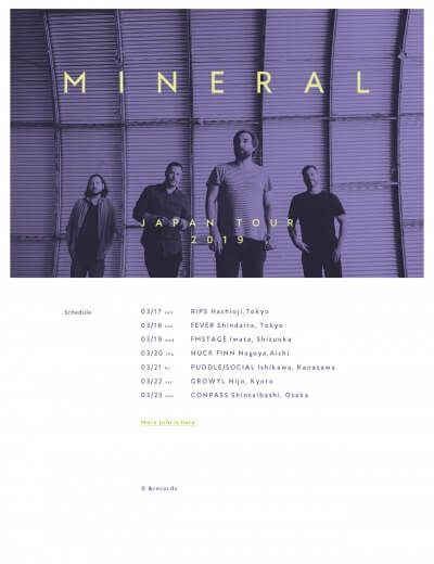 Mineral Japan tour 2019 決定