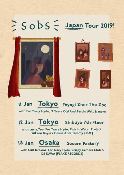 Sobs / For Tracy Hyde Japan tour 2019 決定