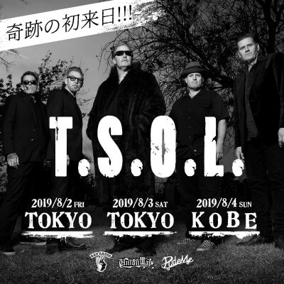 T.S.O.L. Japan tour 2019 決定