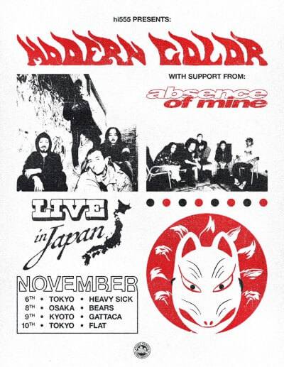Modern Color / Absence of Mine Japan tour 2019 announced