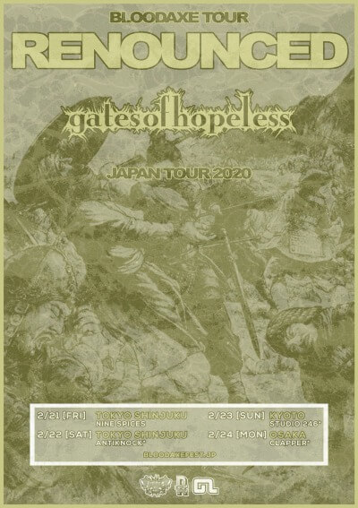 Renounced / Gates of Hopeless Japan tour 2020 announced