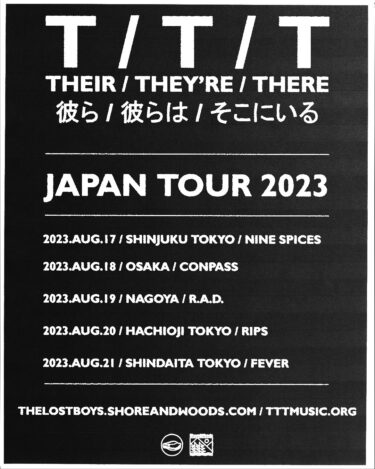 Their / They’re / There Japan tour 2023 announced