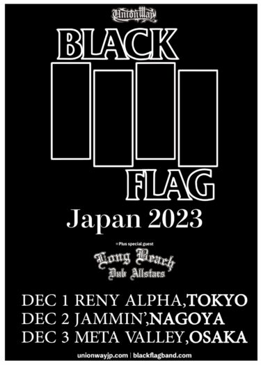 Black Flag / Long Beach Dub Allstars Japan Tour 2023 announced