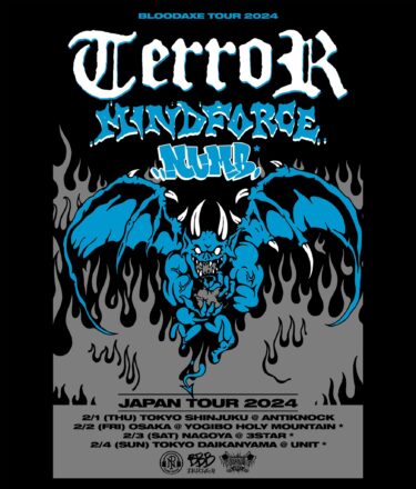 Terror / Mindforce / Numb Japan tour 2024 annpunced