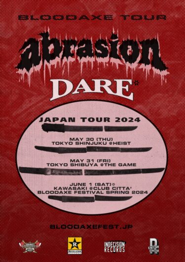 Abrasion / DARE Japan Tour 2024 announced