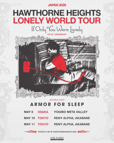 Hawthorne Heights / Armor For Sleep Japan tour 2026 announced