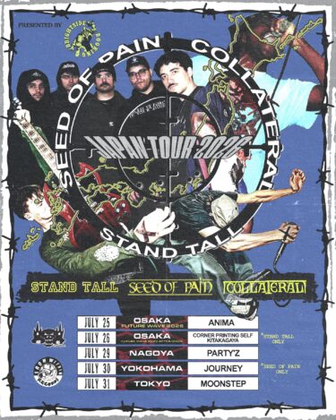 Collateral / Seed Of Pain / Stand Tall Japan tour 2026 announced